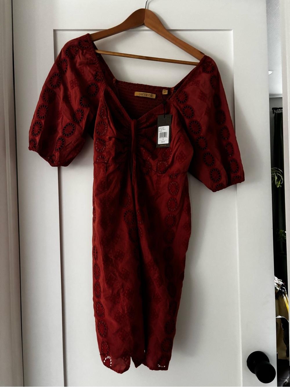 Brand Shyanne from Boot Barn Shyanne Pinkish Red Embroidered Midi Dress